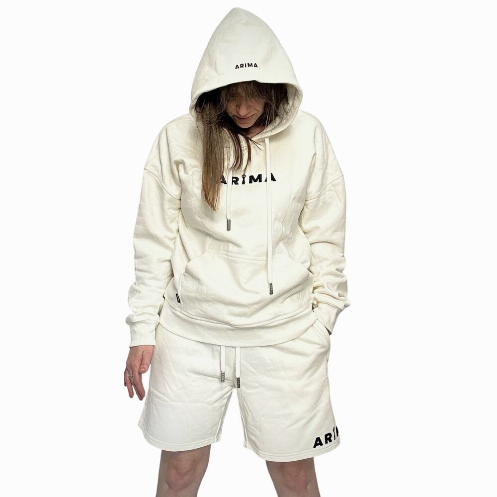 Arima A Cruel Angel's Paradise Hoodie Luxury Streetwear Soft White Sz: S NWT